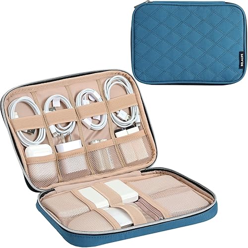 BELALIFE Organizador electrónico, bolsa portátil para cables de viaje, almacenamiento técnico para cable, cargador, teléfono, auriculares, disco
