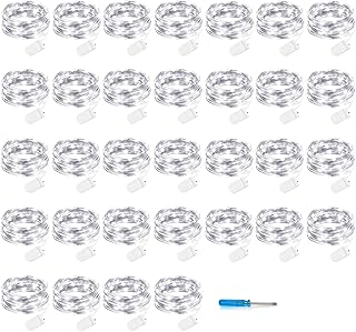 VOOKRY 32 Pcs Fairy Lights Battery Operated String Lights - 10 ft 30 LED...