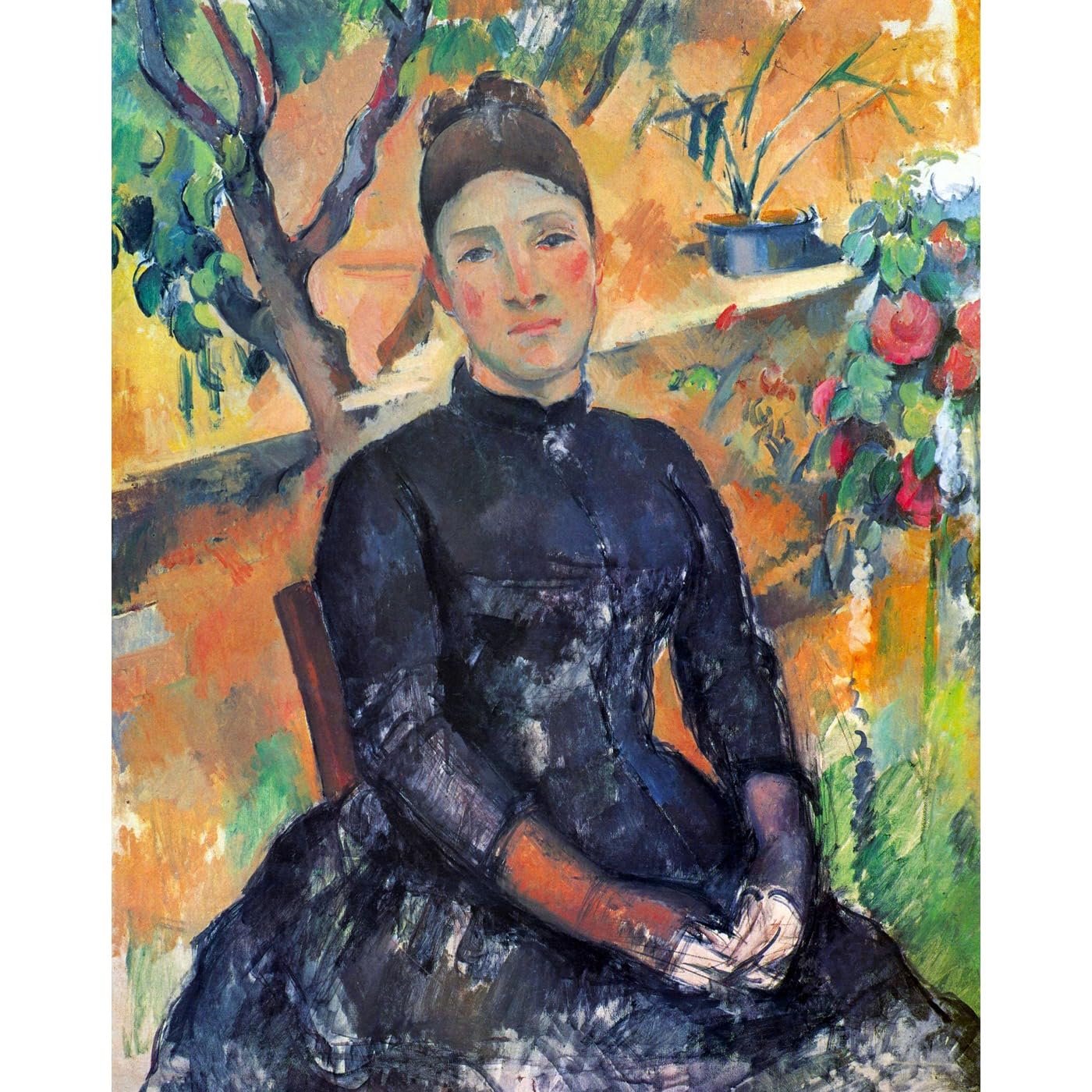 Toile Portrait de Mme Cézanne pour habiller un grand mur vide de bureau - 2