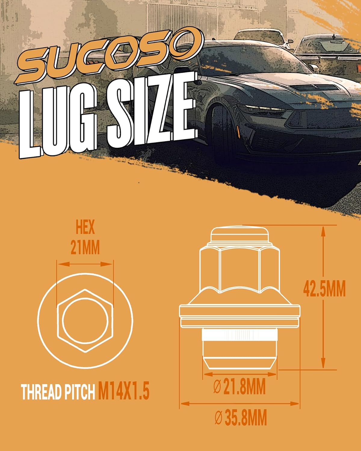 M14x1.5 OEM Lug Nuts for 2022-2026 Toyota Tundra Sequoia Stock Wheels, 24pcs Chrome 14x1.5 Lug Nuts for Tacoma 4Runner Grand Highland Land Cruiser Mirai, One Piece Mag Seat Lugnuts for Lexus LX570