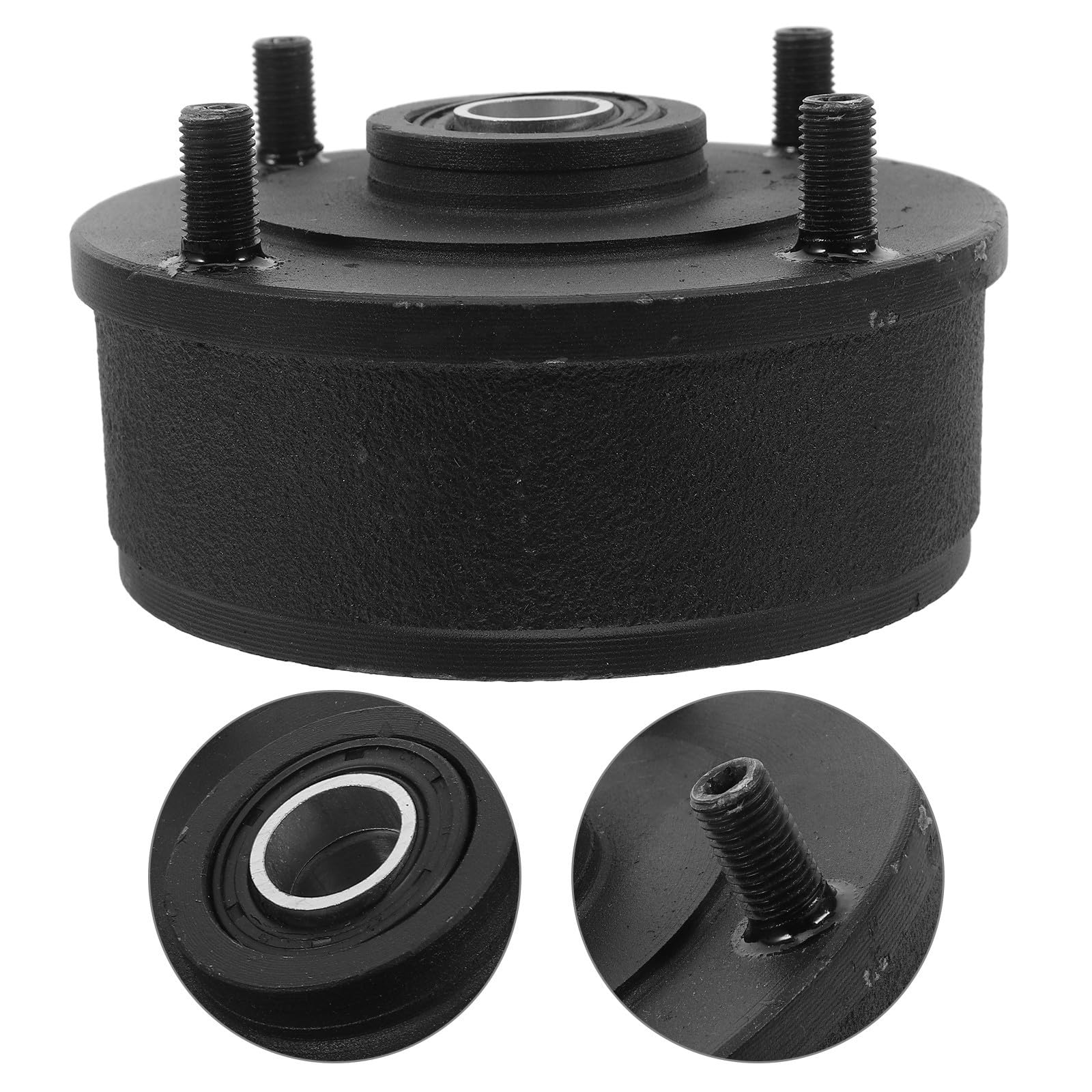 Tamburo Freno Atv Anteriore Nero in Metallo 110mm per 125-250cc | Interasse Fori 110mm, Diametro Montaggio Pastiglie 190mm, Adatto a Ruote 8 e 10 Pollici