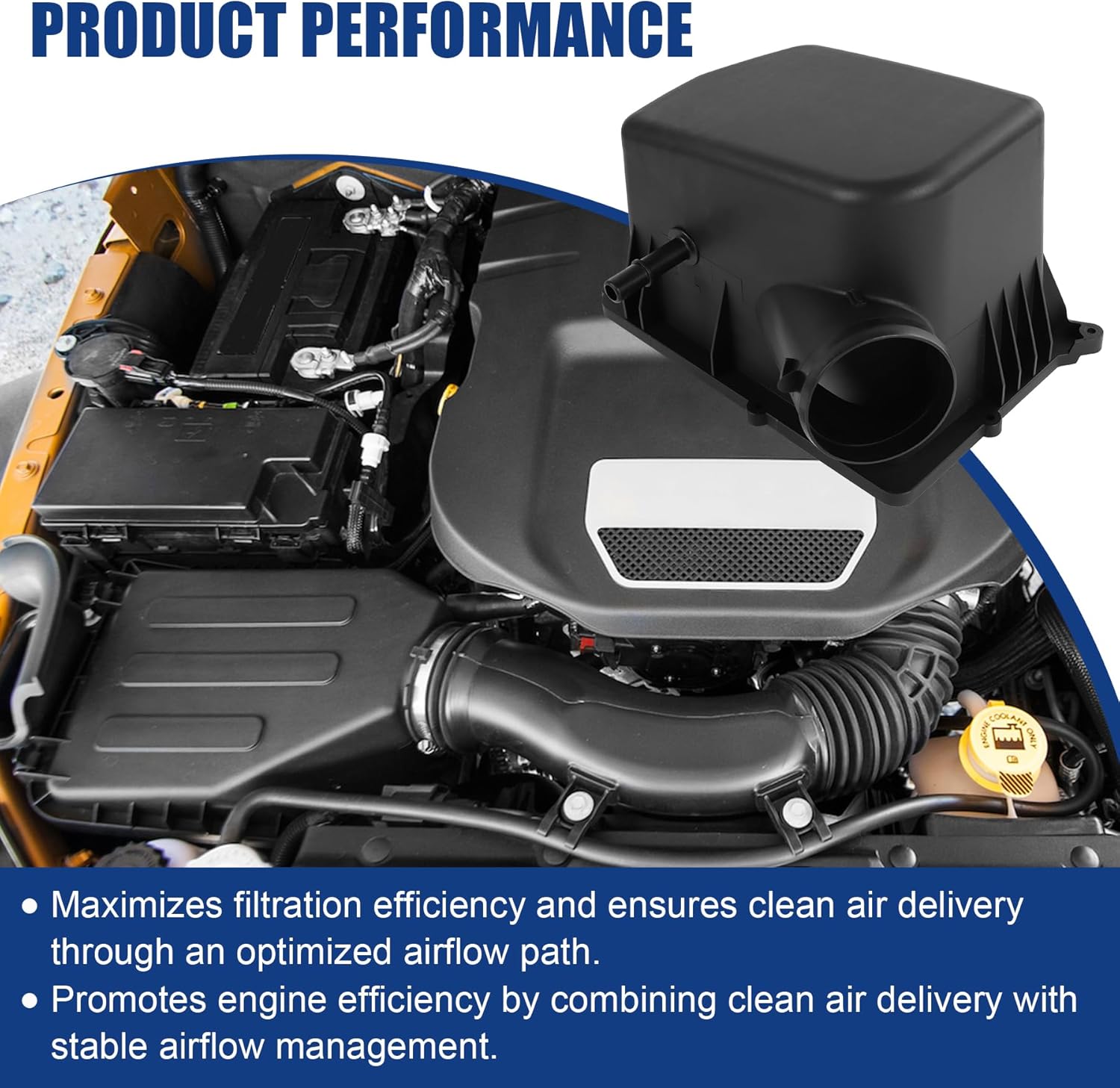258-536 Air Filter Housing Compatible with 2014-2018 Jeep Cherokee Replacement for OEM Air Cleaner Housing Cover