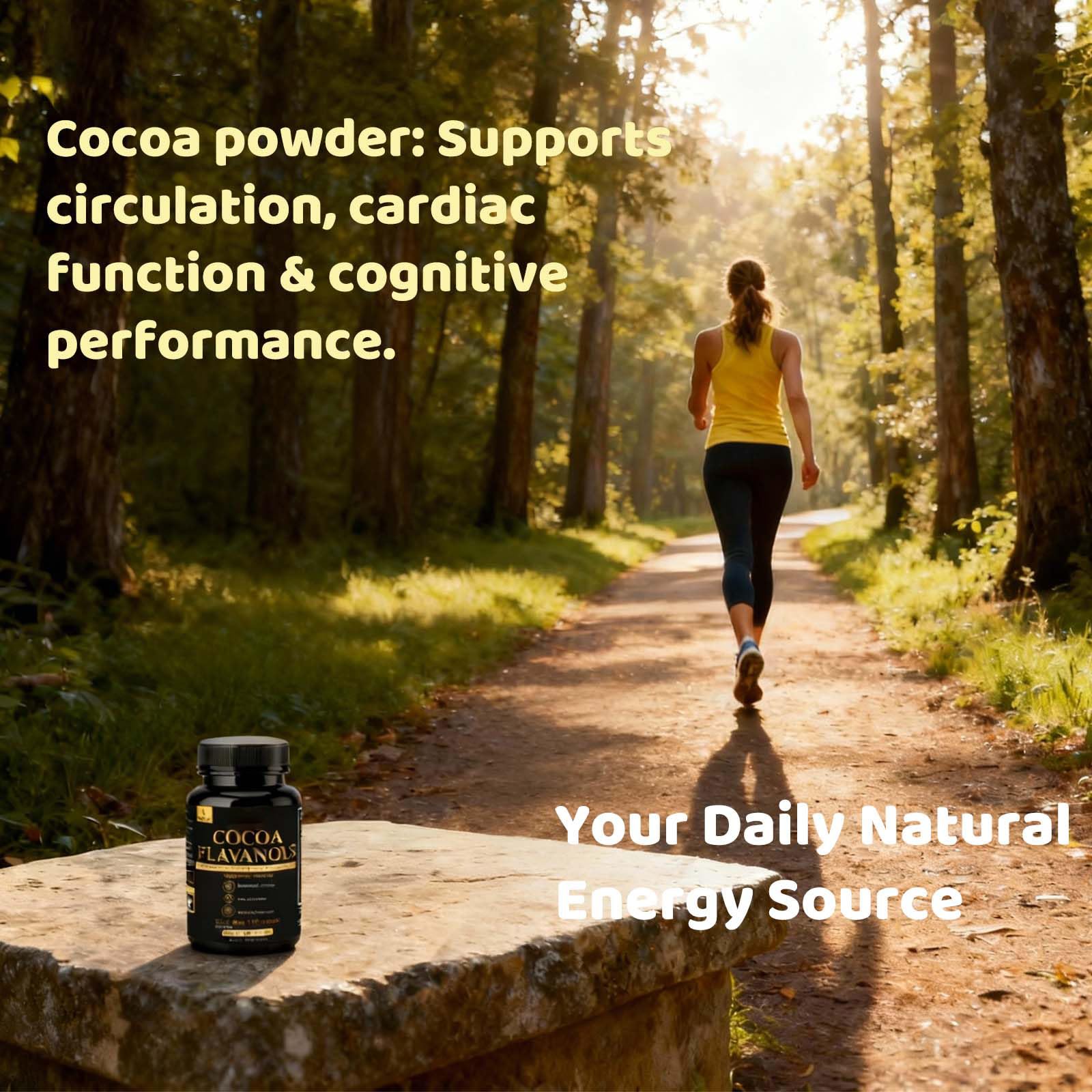 High Flavanol Cocoa Powder - 10X Concentrated Dark Cocoa Extract with Natural Flavonoids & Epicatechin, Plant-Based Superfood for Nitric Oxide and Wellness Support, Non-GMO Vegan Friendly — Amazon image 5
