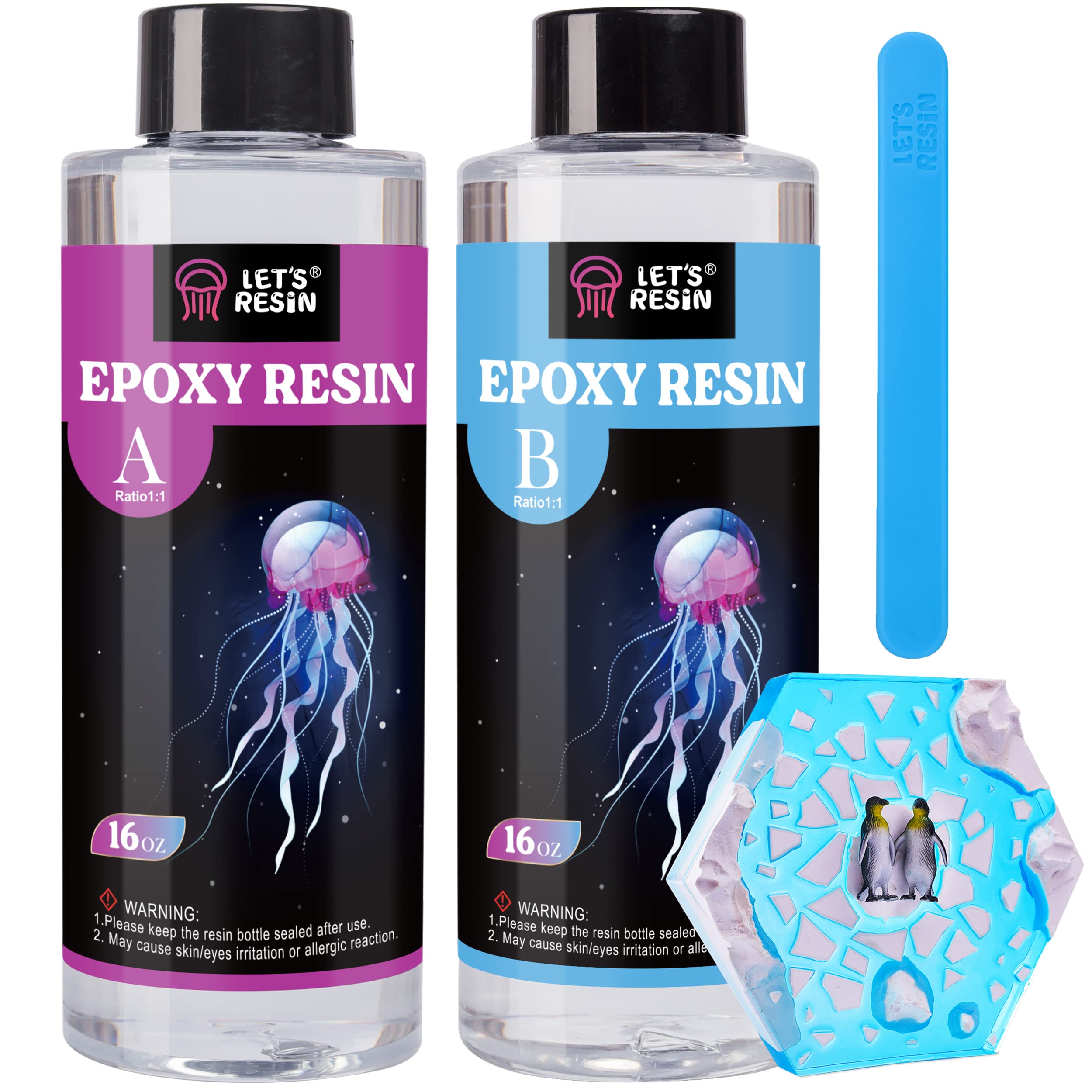 Buy LET'S RESIN Clear Epoxy Resin, 32 oz Super Clear Casting Resin