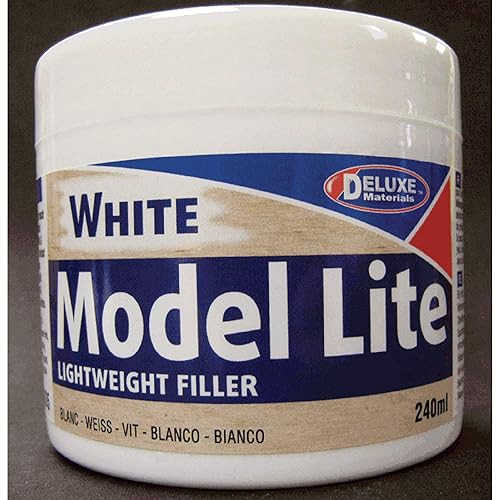 Deluxe Materials DLMBD5 Modelo Lite Balsa Relleno Blanco: 240cc