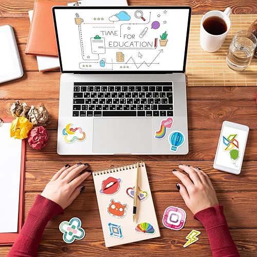 Miniatura 5 de Fulmoon 120 calcomanías sensoriales para calmar la ansiedad, tiras sensoriales texturizadas, táctiles, ásperas, calmantes, adhesivas, globo de