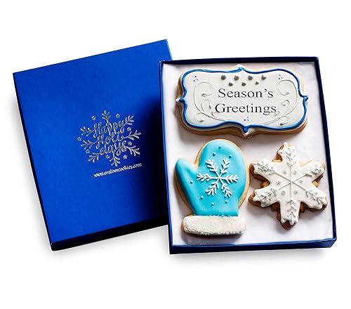 Miniatura 11 de Cesta de regalo gourmet floral de agradecimiento | 2 galletas grandes de azúcar de vainilla de 2.5 x 4.5 pulgadas, paquete variado de bocadillos