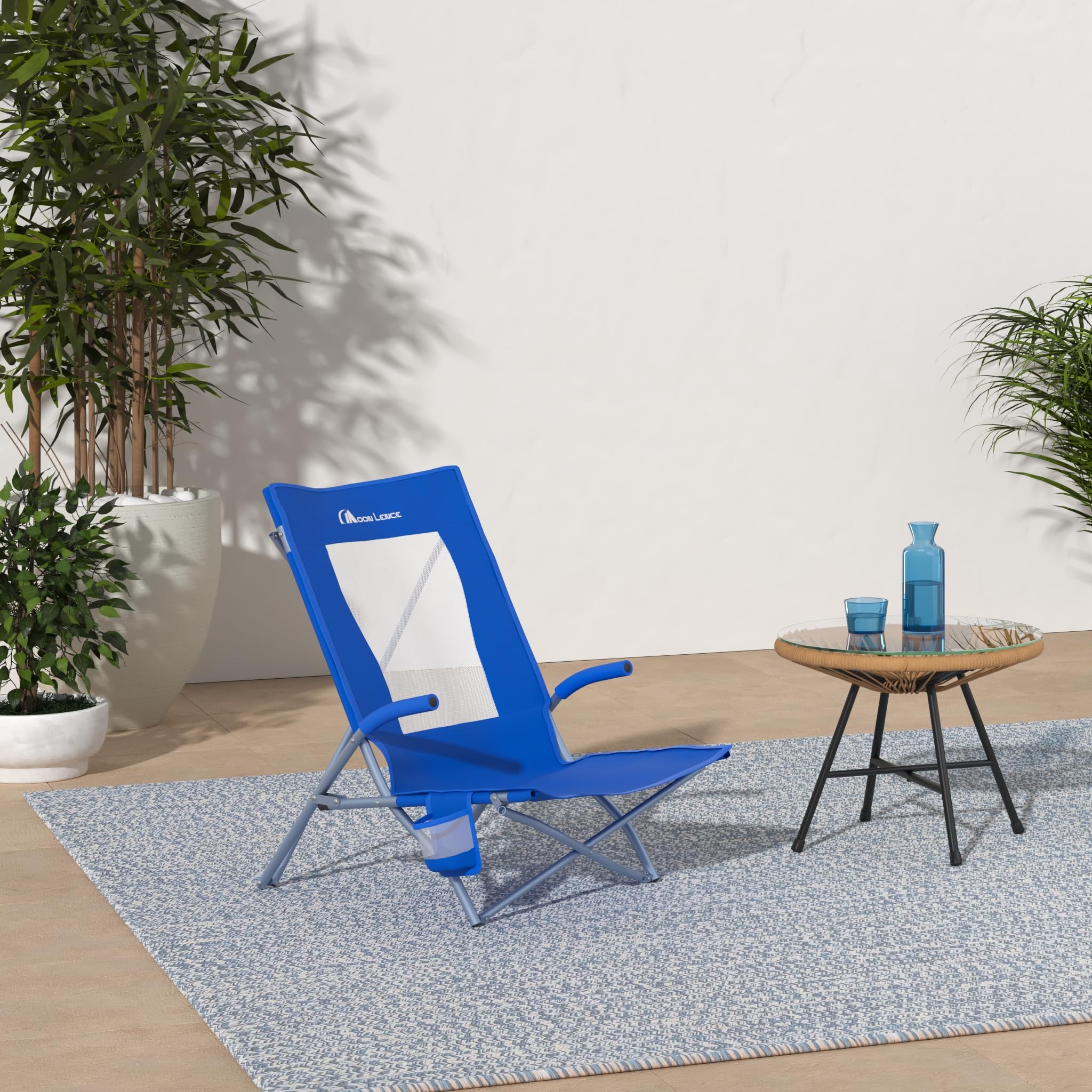 MT MALATEC Chaise Longue De Plage Avec Sac De Transport, Pliable