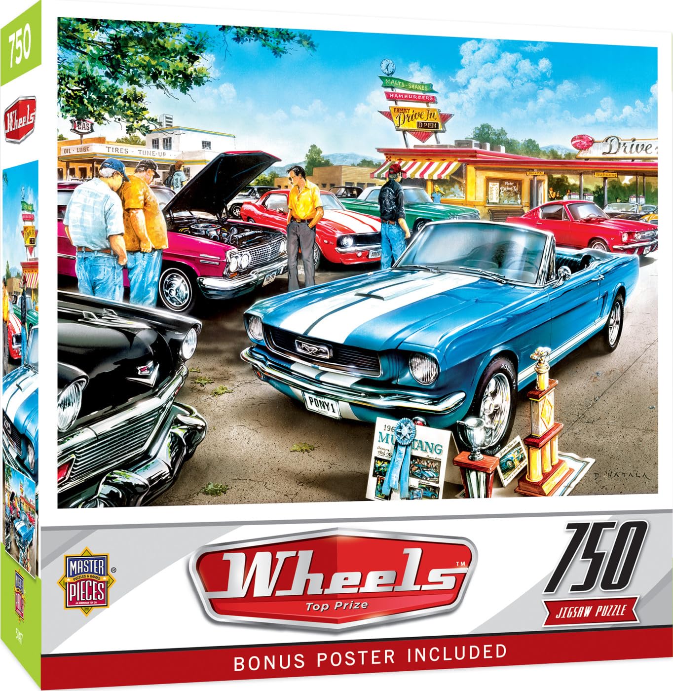 750 Piece Jigsaw Puzzle, Top Prize, 18"x24", Bold Graphics, Educational Puzzle, Automotive Theme, for Adults & Kids Ages 14+