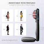 SNAILAX Shiatsu Back Massager with Heat, Deep Kneading Full Back Kneading Rolling Massage, Neck Back Massager Cushion, Gifts for Men Women