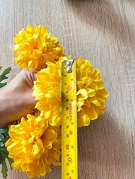 Amazon｜タイ人工イエローマリーゴールド束、人工マリーゴールド