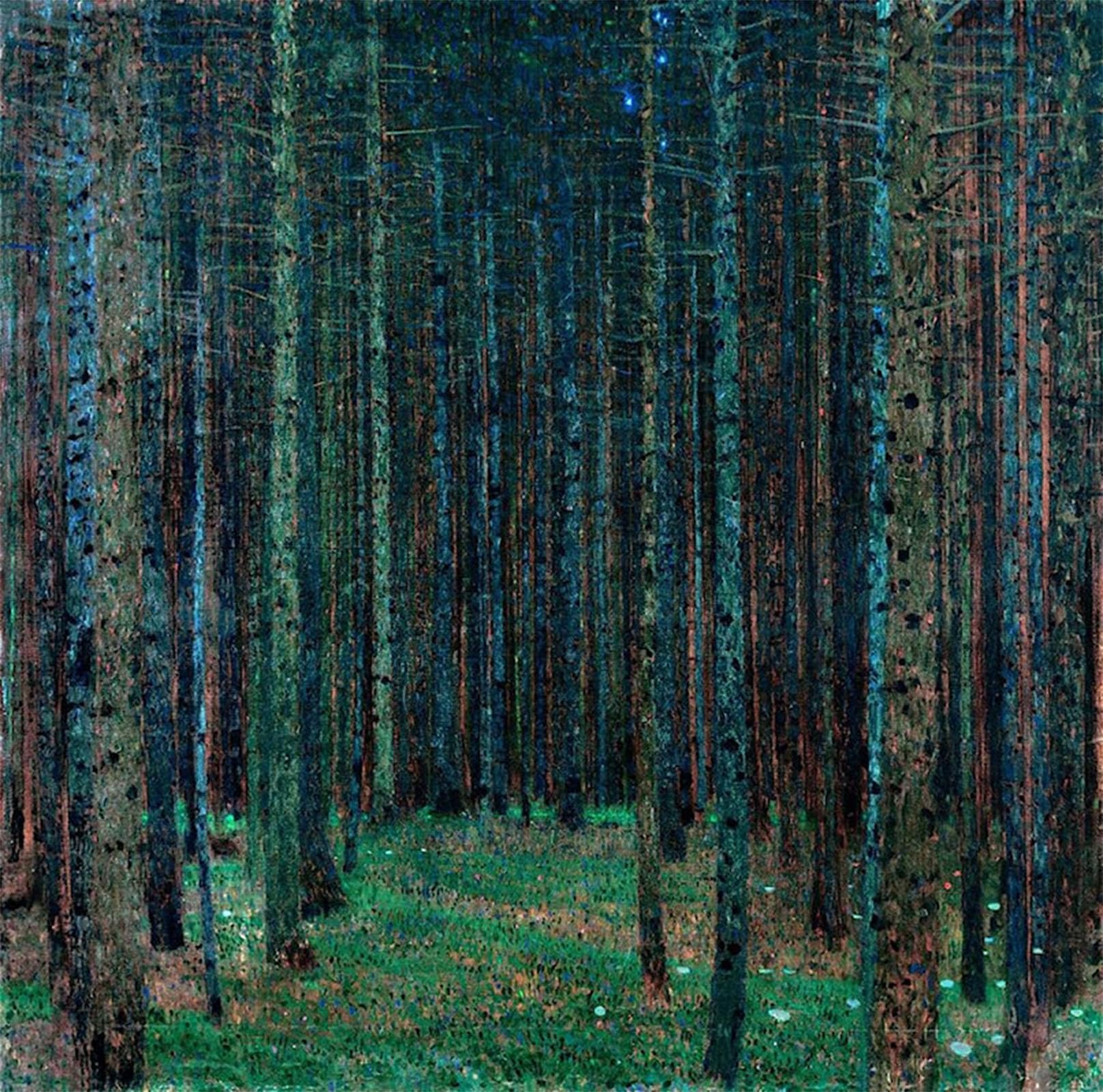 SERENDIPITP Vintage Wall Art Canvas Nordic Poster Canvas Print Picture Pine Forest by Gustave Klimt Wall Art Poster for Home Decor 60x90cm