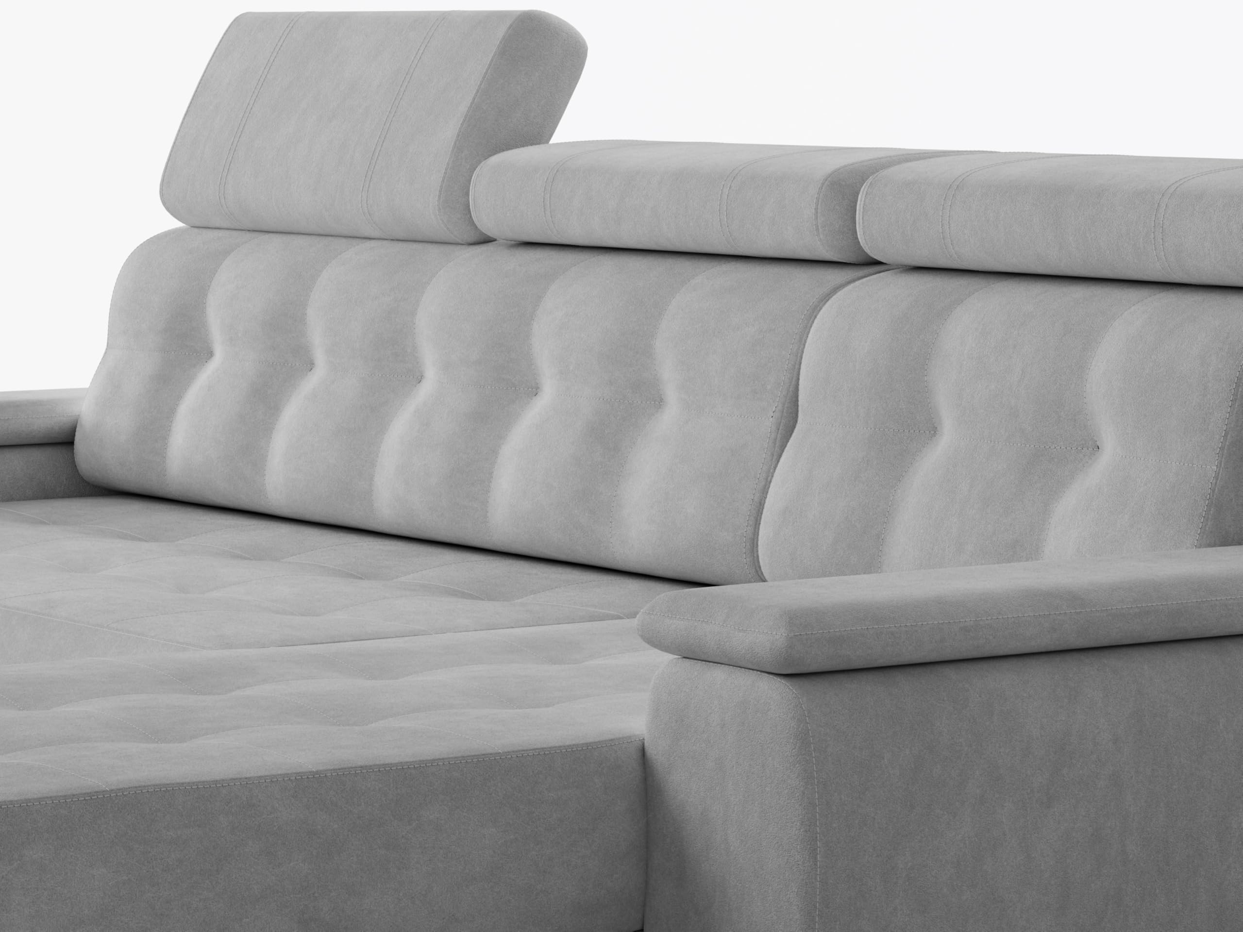 Robin Inspire Sofá Esquinero Cama - con Cajón y Espacio de Almacenamiento - Sofá Universal - Izquierdo y Derecho - 240 x 165 x 87 cm - Beige Tosaro
