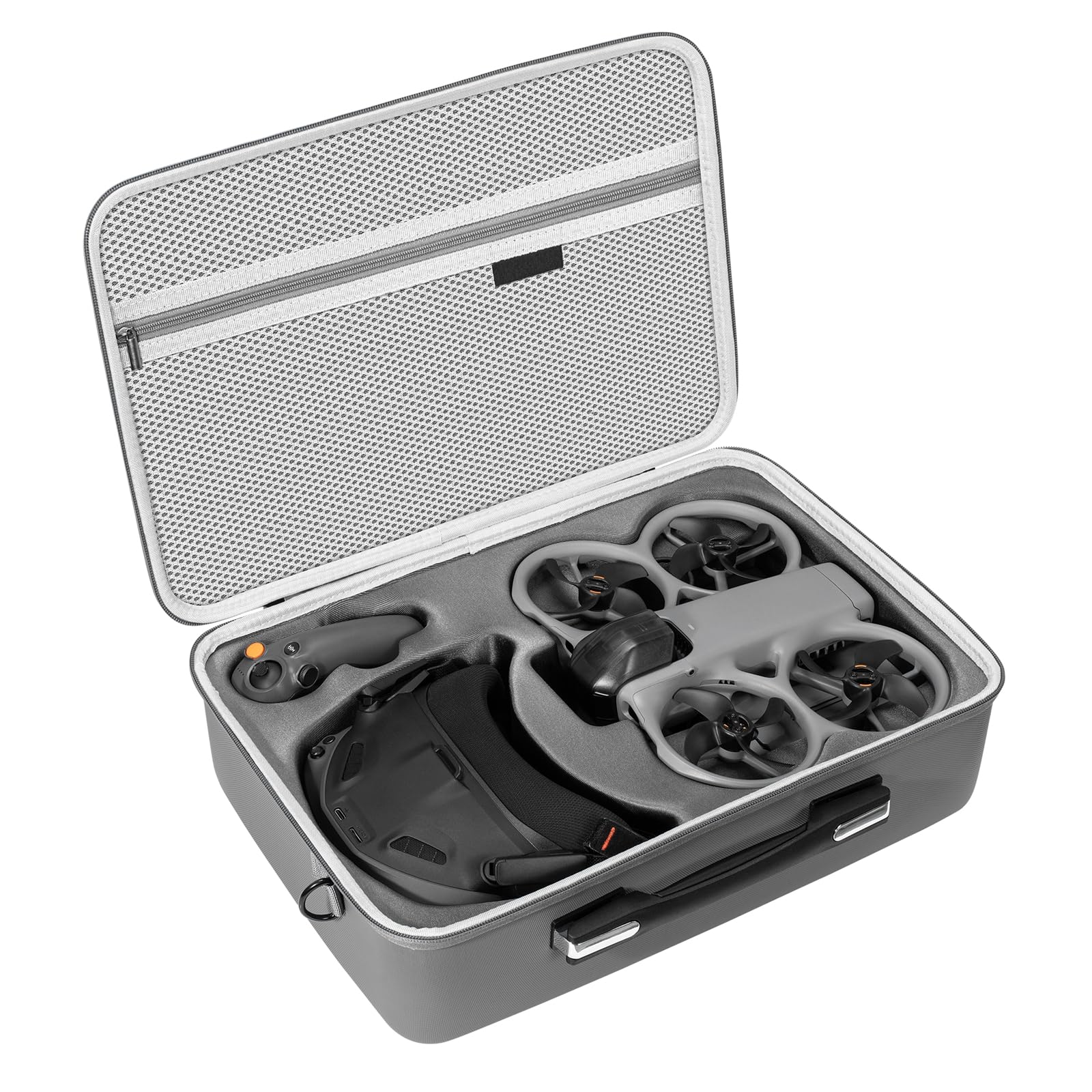 Tragetasche für DJI Avata 360 Motion Fly More Combo Zubehör, PU Leder Tragbare Reise Aufbewahrungstasche Hartshell Schutzhülle für DJI Avata360/Goggles N3/RC Motion 3 & Zubehör, Stoßdicht (Nur Koffer)