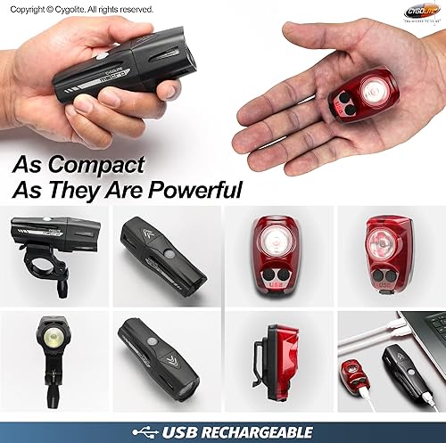 Miniatura 5 de Cygolite Metro and Hotshot Bike Light Set - 850, 800, 750, Lumen Front & 120, 150, 100 Lumen taillights