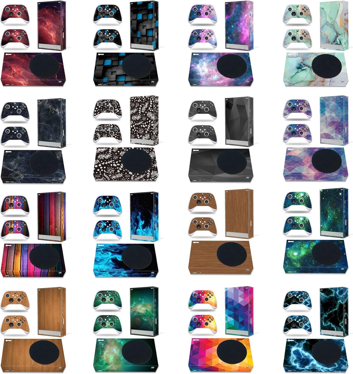 Skin Sticker for Xbox Series S, Protective Skin Wrap Vinyl Decal for Xbox Series S, Protector Wrap Cover Protective Faceplate Full Set for X-Box Series S（Blue Lightning）