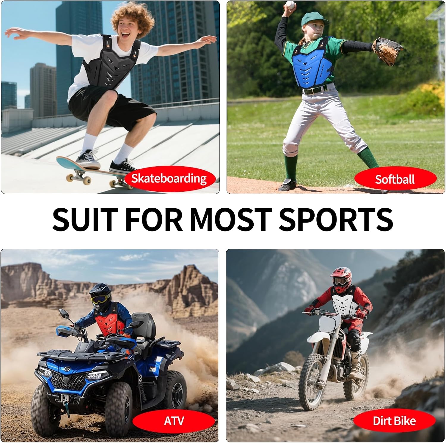 Motorcycle Chest Armor Vest Adult Men Dirt Bike Chest Protector