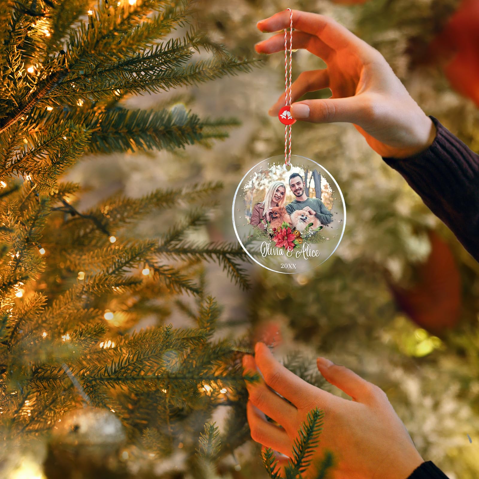 Palline Di Natale Personalizzate Con Foto Bemaystar 2025 - Decorazioni Albero In Acrilico O Cristallo, Regalo Originale