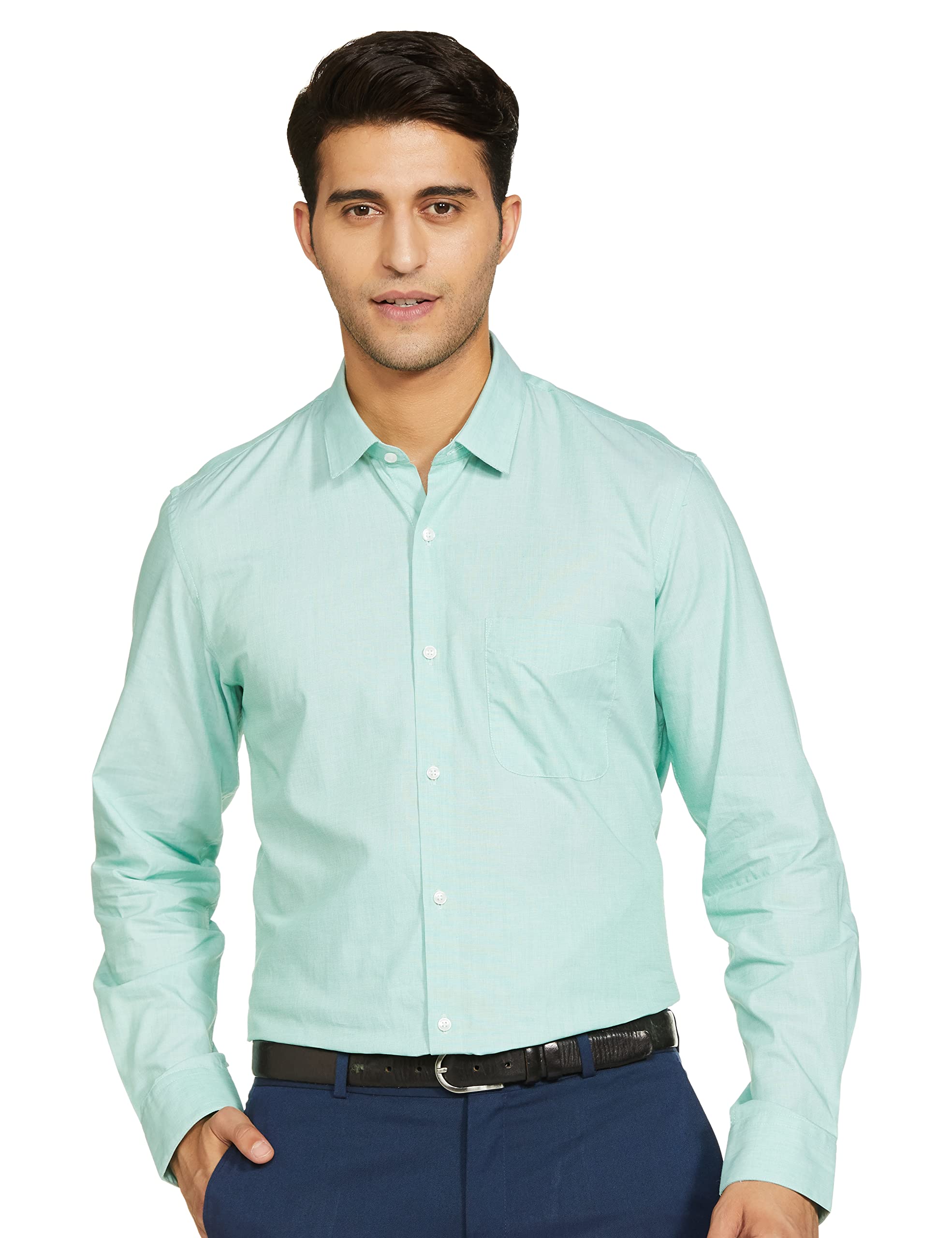 Peter EnglandMen's Cotton Solid Slim Fit Shirt
