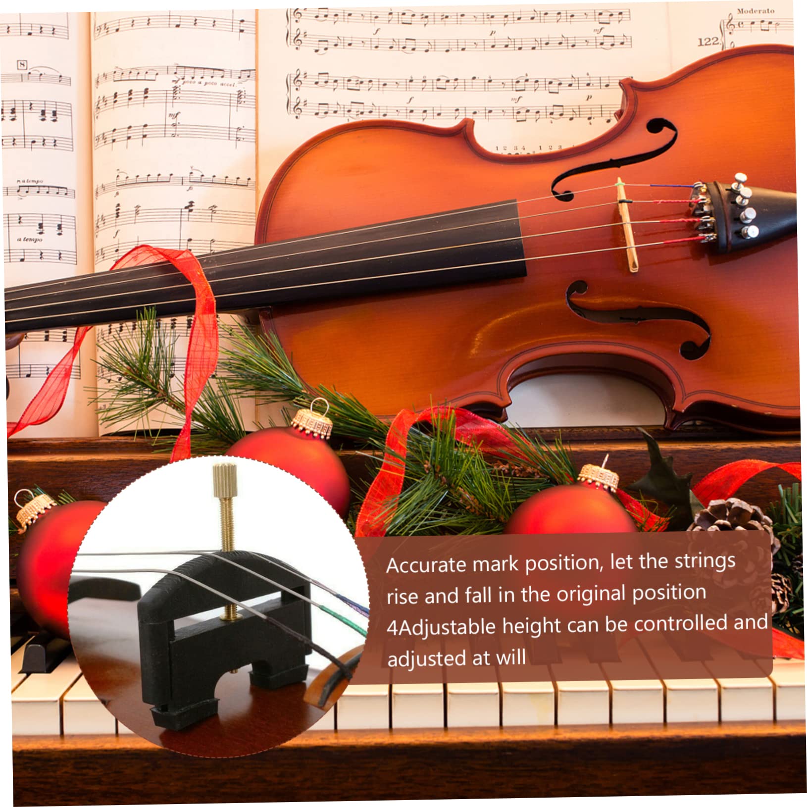 Sollevacorde per Violino 1/4-4/4 per Cambio Ponte Nero