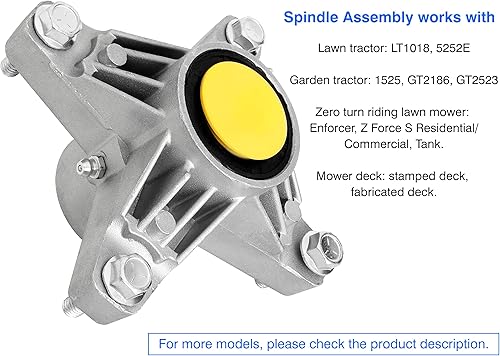 Miniatura 6 de 918-04426 Husillo apto para cortacésped Cub-Cadet, 618-3129 Conjunto de husillo para cortacésped Cub-Cadet Z Force Enforcer de 44 pulgadas, 48