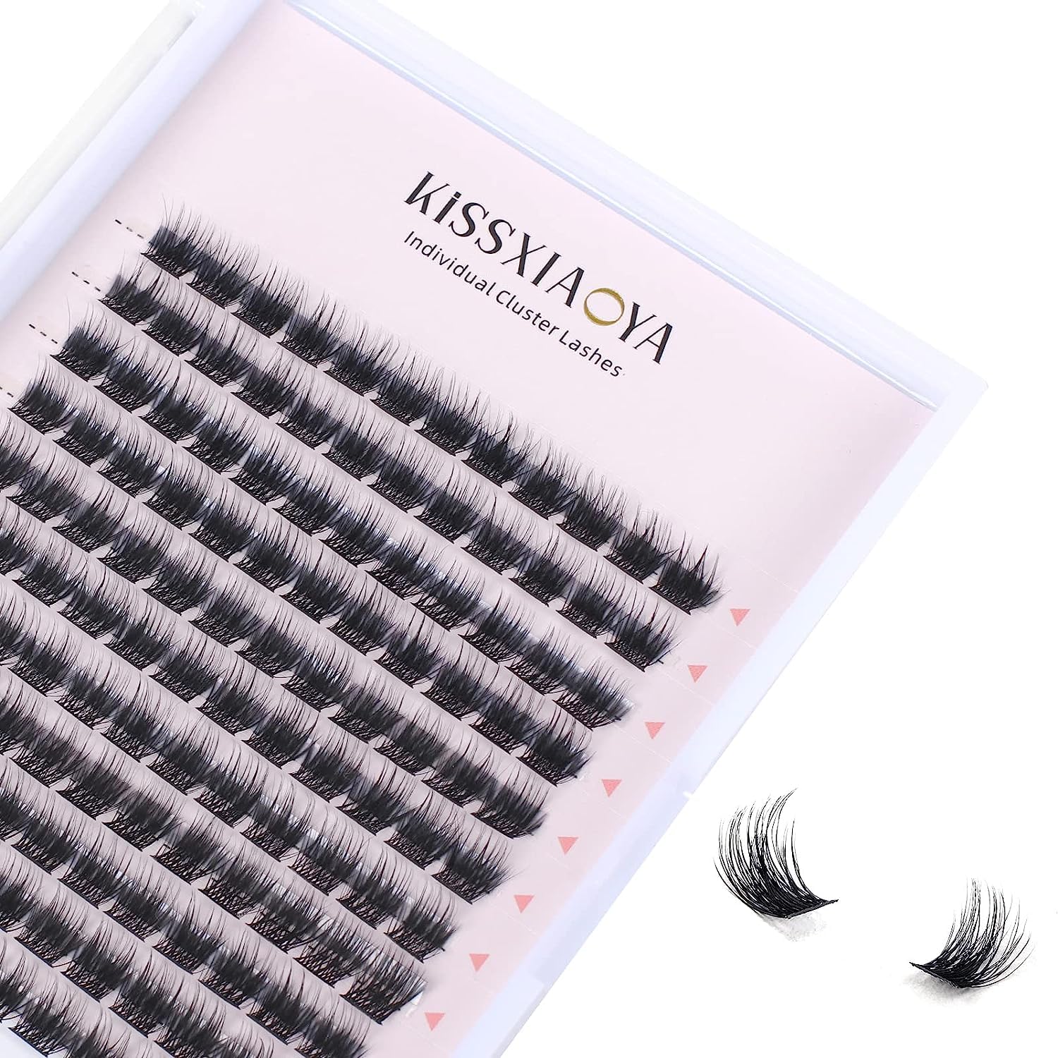 Cluster Lashes Extensions, 144Pcs Individual Clusters Lashes D Curl 12mm, Wide Stem Cluster Eyelashes Soft Natural False Eyelashes DIY Eyelash Extension At Home (12mm, 144P D Curl)