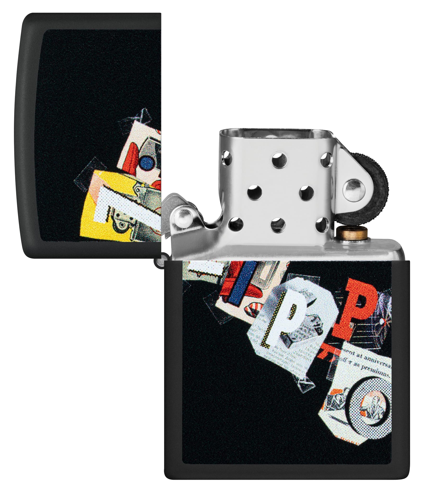 Zippo Windproof Lighter, Zippo Letters Design, Colour Image Black Matte, Refillable, Reusable, Windproof Design, Gift Box - Image 4