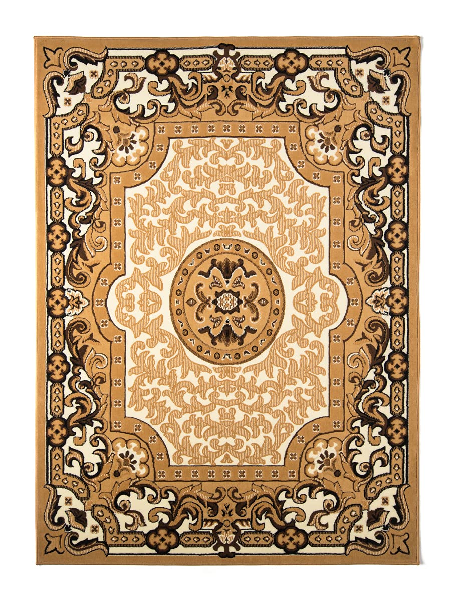 Décor King's Collection 2034 - Living Room Area Rugs- Bedroom Area Rugs- Stain Resistant (Black, 5x8)
