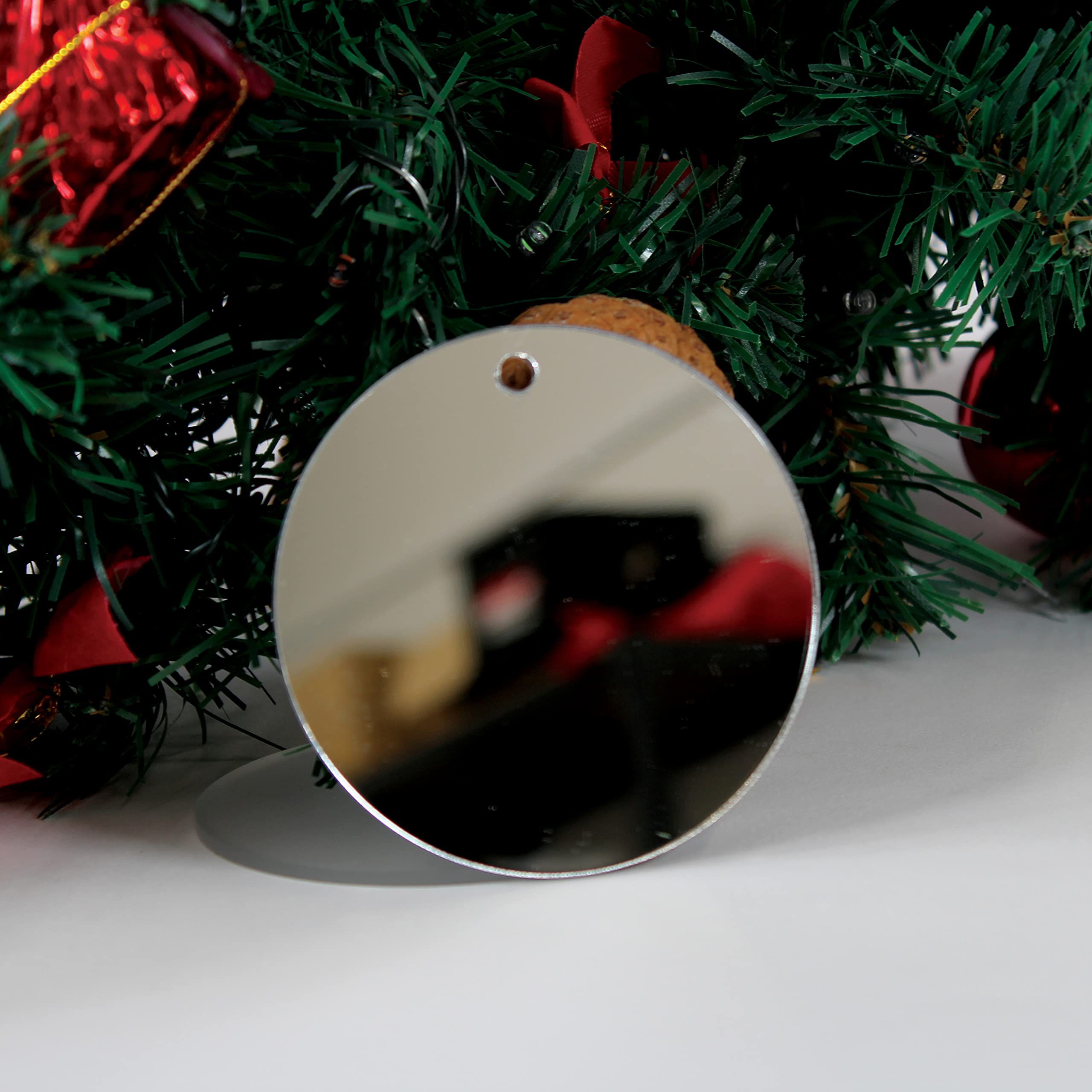 Plexico Mirror Christmas Baubles/Perspex Acrylic Baubles/Diy Craft/Christmas Decoration (60Mm, 20)