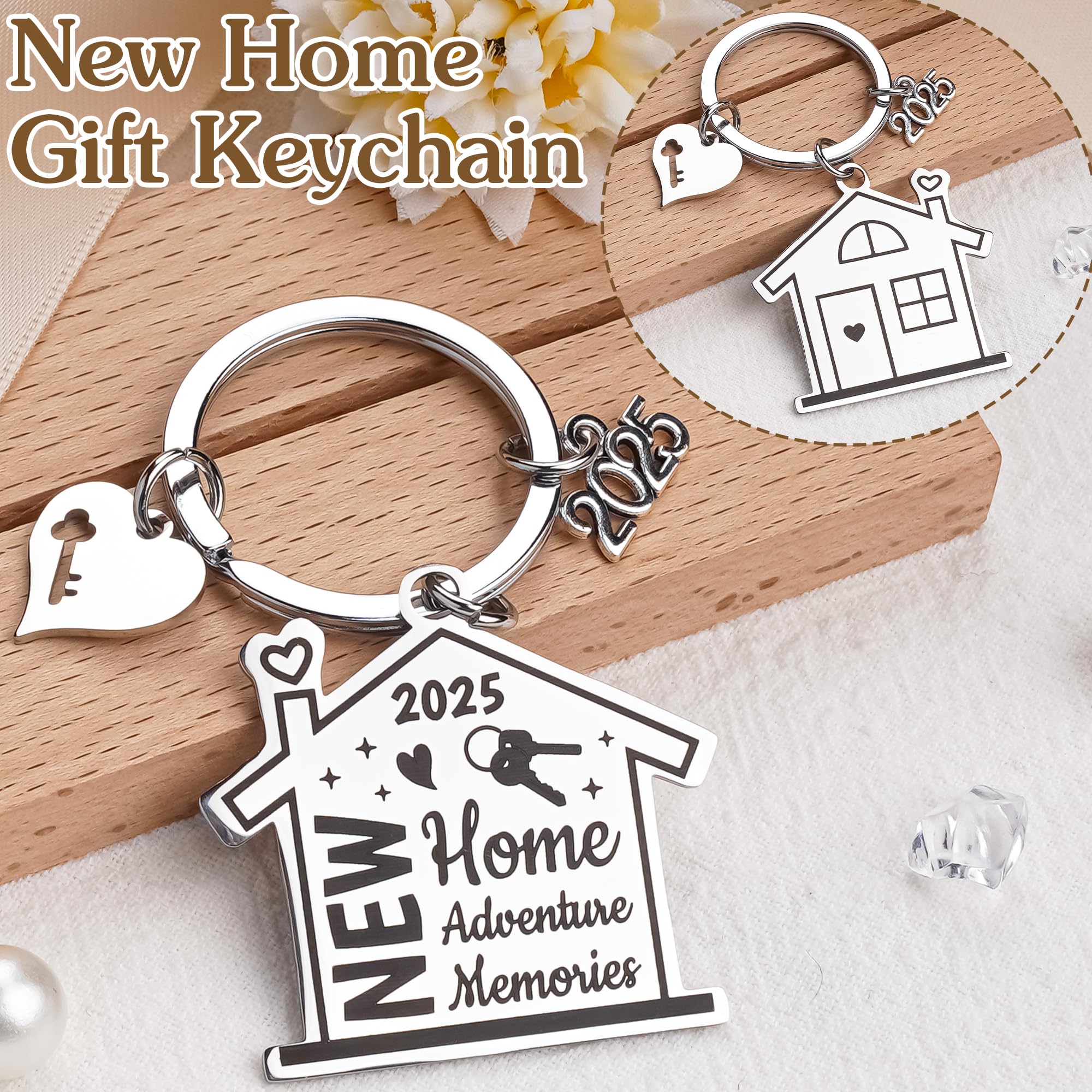 Regalos de inauguración de la casa, llavero para el nuevo hogar, llavero de aventura 2025, primer regalo para el hogar para hombres y mujeres