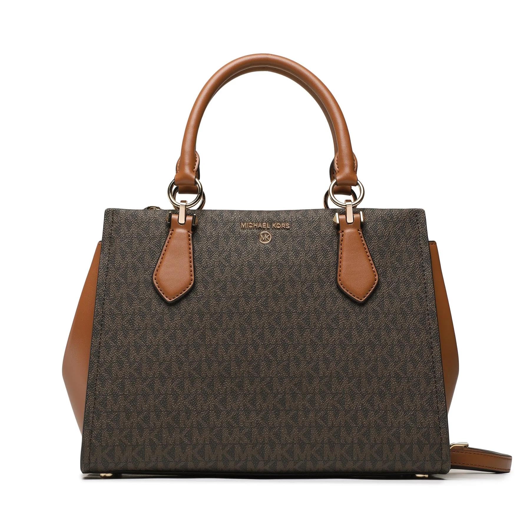 Michael Kors Women's Marilyn Medium Satchel Handbag, Brown/Acorn