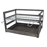 IMEX EL ZORRO 71472.0 cassetto Barbecue con griglia zincati, Nero