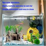 Aquarium Decorations Plants, 9Pcs Artificial Fish Tank Plants and Rock Decor Set, Fish Tank Accessories Fish Tank Decor, Aquarium Decor Fish Tank Plastic Plants (8cm-20cm)