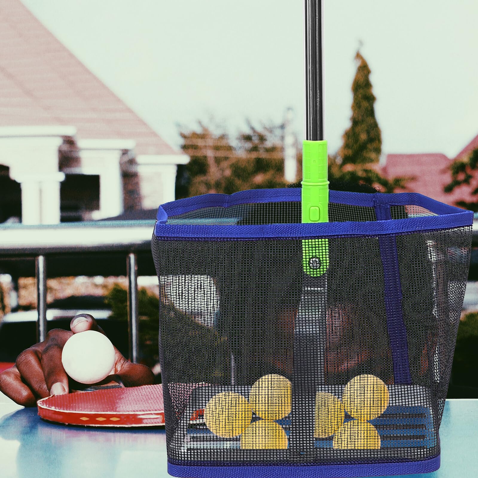 Mikinona Raccoglitore Portatile di Palline da Ping Pong Asta Telescopica, Attrezzo Professionale Leggero per Tennis da Tavolo, per Raccolta Rapida in Palestra e Campo da Gioco