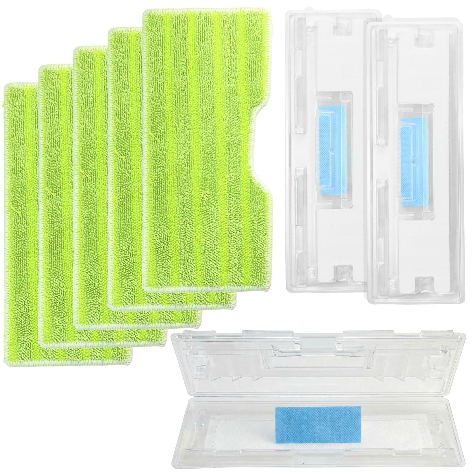 Re-usable Pad Refills Compatible with Shark VacMop Vacuum Spray Mop - 5 Pads and 3 Dirt Chambers, Refills for Shark VacMop Pads, Washable Microfiber Pads for VM200UK, VM200UKPL, VM200UKGN Model (A) โ image 1