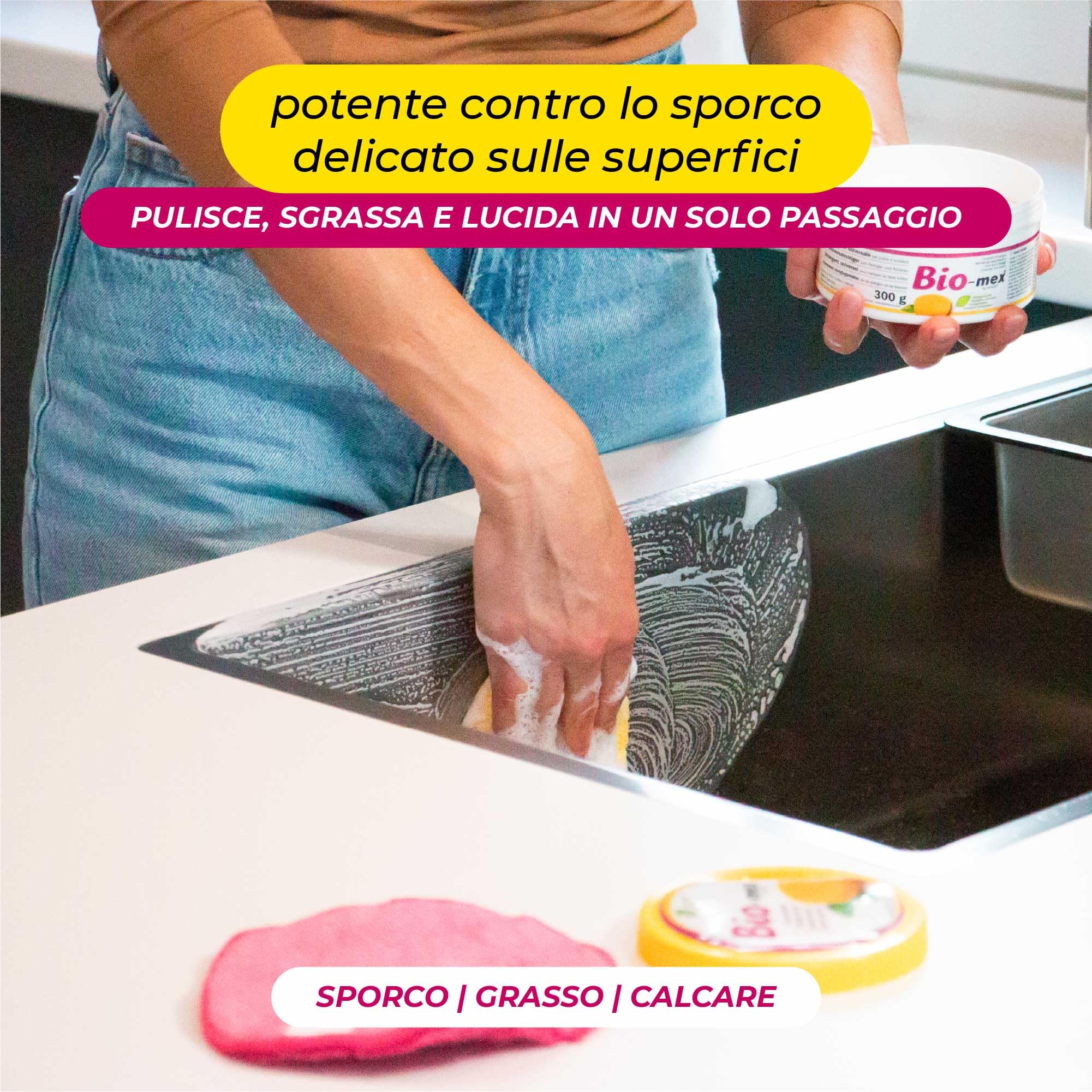 Bio-mex® - Detergente Solido Universale - 300gr - Naturale e Biodegradabile - Kit 2 Pezzi