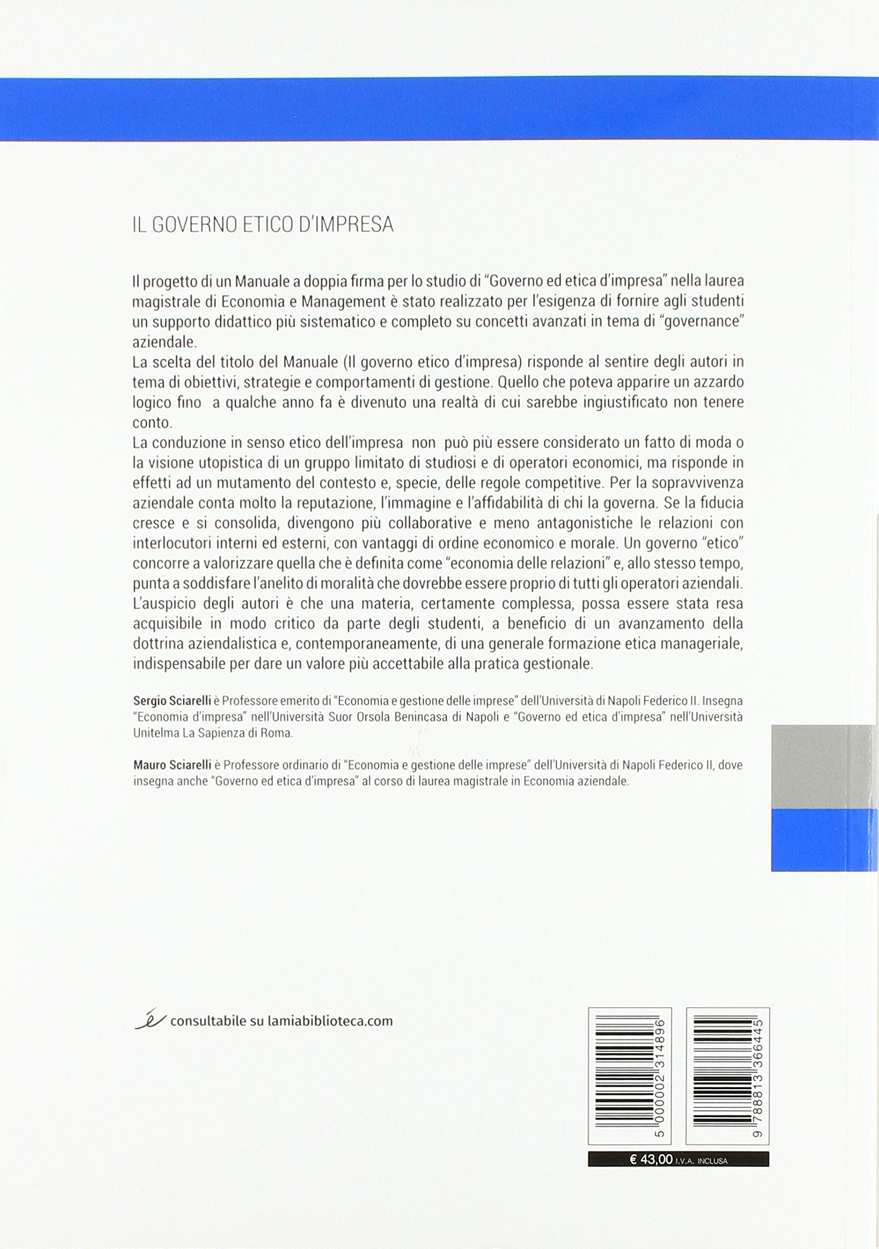 Il governo etico d'impresa