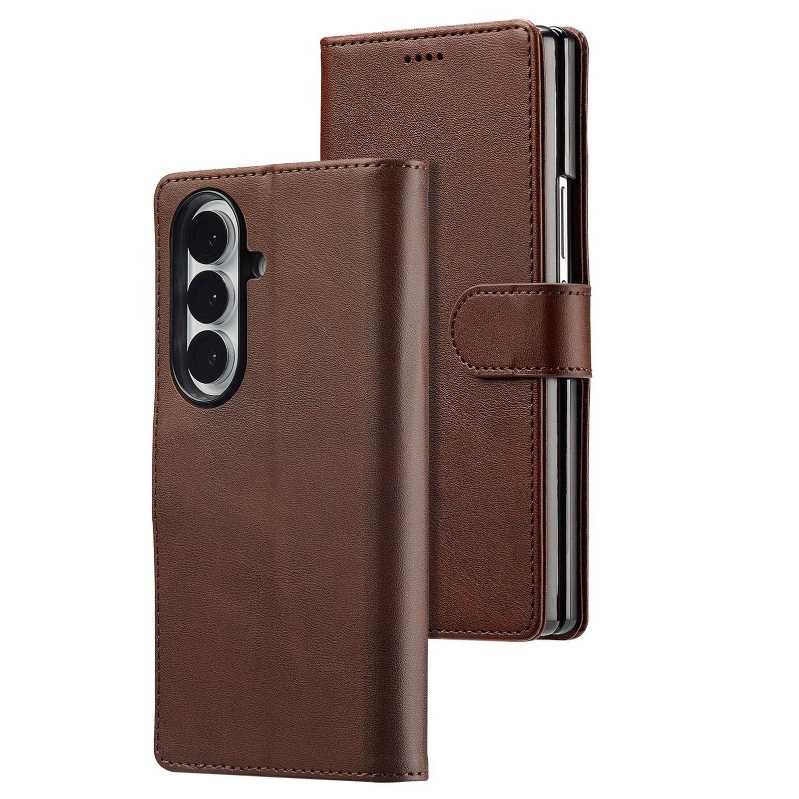 Custodia Flip For Samsung Galaxy Z Fold 8 Ultra, Portafoglio In Pelle Con Slot For Contanti For Uomo E Donna Cover Con Funzione Stand Folio TPU Protezione Caduta Custodia For Telefono(Brown)