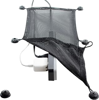 FIXABE Cable Management Net Under Desk – Premium Cable Organizer Desk – Universal Cable Management Solution for All Desk Types – Polyester Mesh Fabric Cable Net Desk - Black