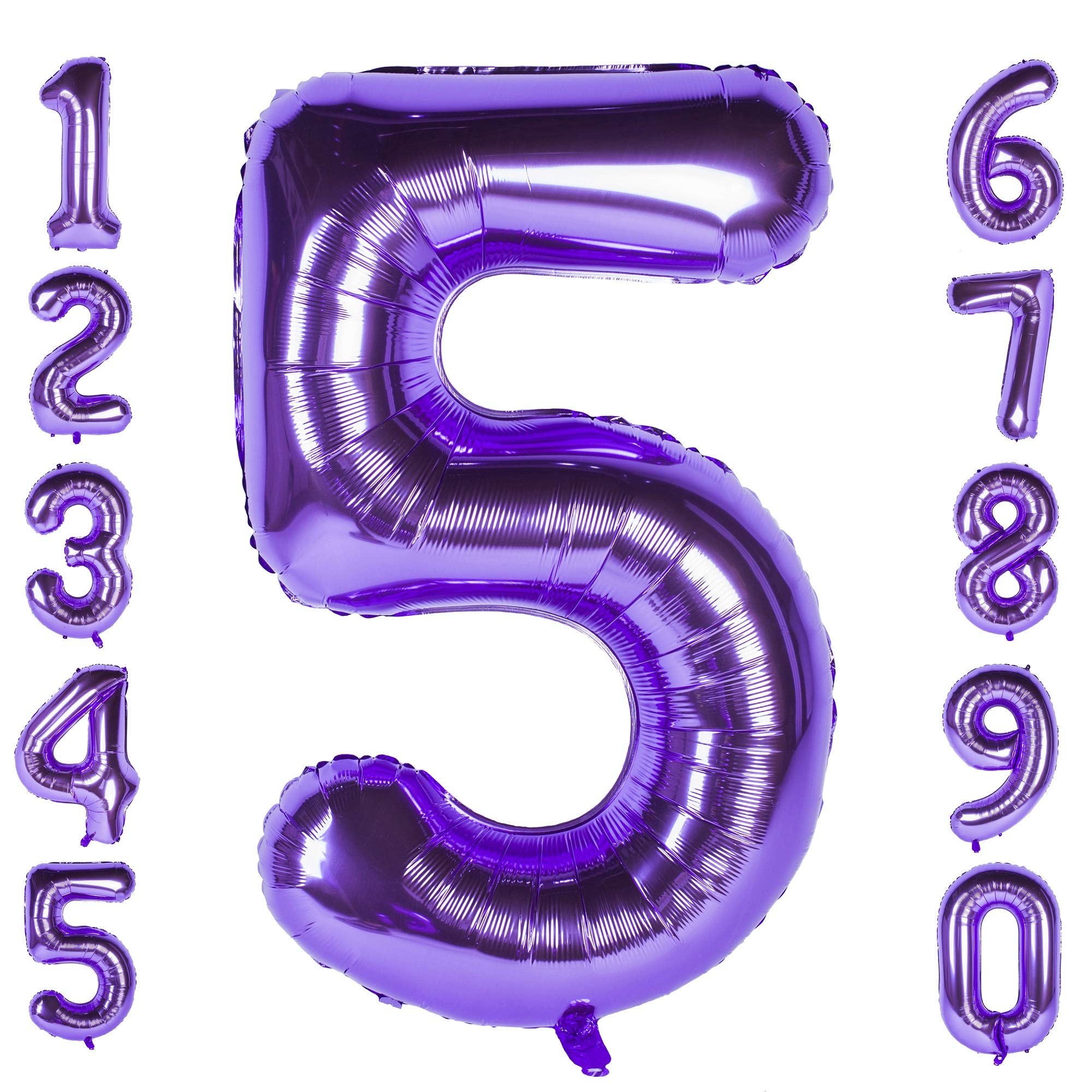 Red 0 balloon 40 Inch Giant Helium Foil Number 0 to 9 Red Balloon Birthday Wedding Party Digital Decorations (Number 0) — view 197