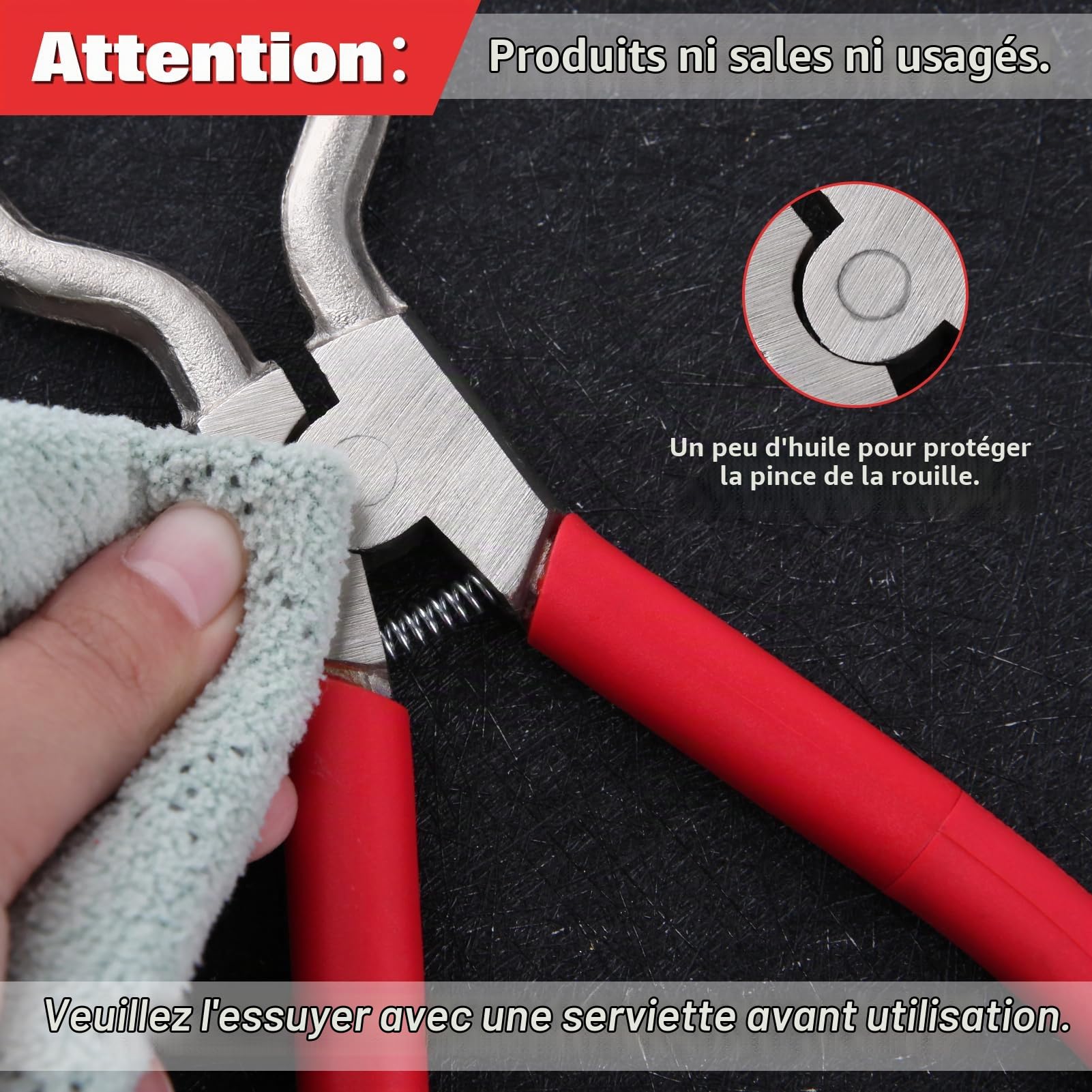 LEONTOOL Outil d’expansion de ressort de cuve intérieure/extérieure amélioré, expansion maximale 5,83 "(148 mm), outil de retrait de ressort de rondelle Joint de porte de porte Pince