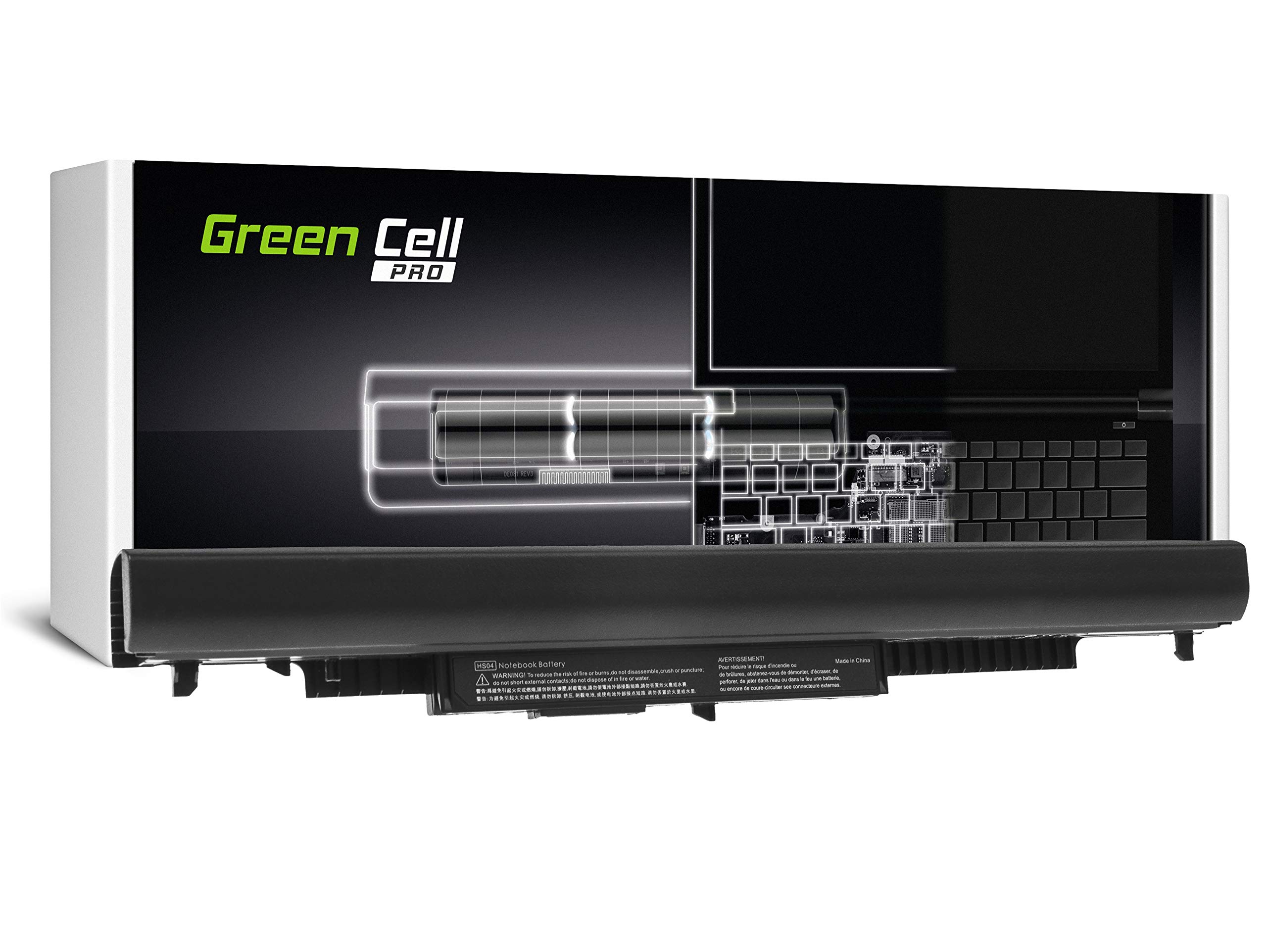 Green Cell PRO Serie HS04 HSTNN-IB7B HSTNN-LB6V 807957-001 Laptop Akku für HP 250 G4 250 G5 255 G4 255 G5 240 G4 240 G5 245 G4 245 G5, HP 15-AC125NG 15-BA050NG (Samsung SDI Zellen, 2600mAh)