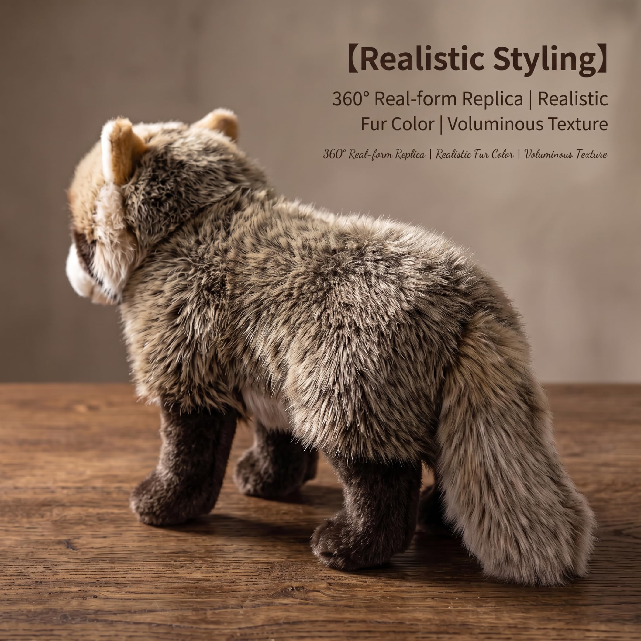 Peluche di procione, simpatici animali di peluche Realistico procione soffice decorazione per camera da letto soggiorno Marrone