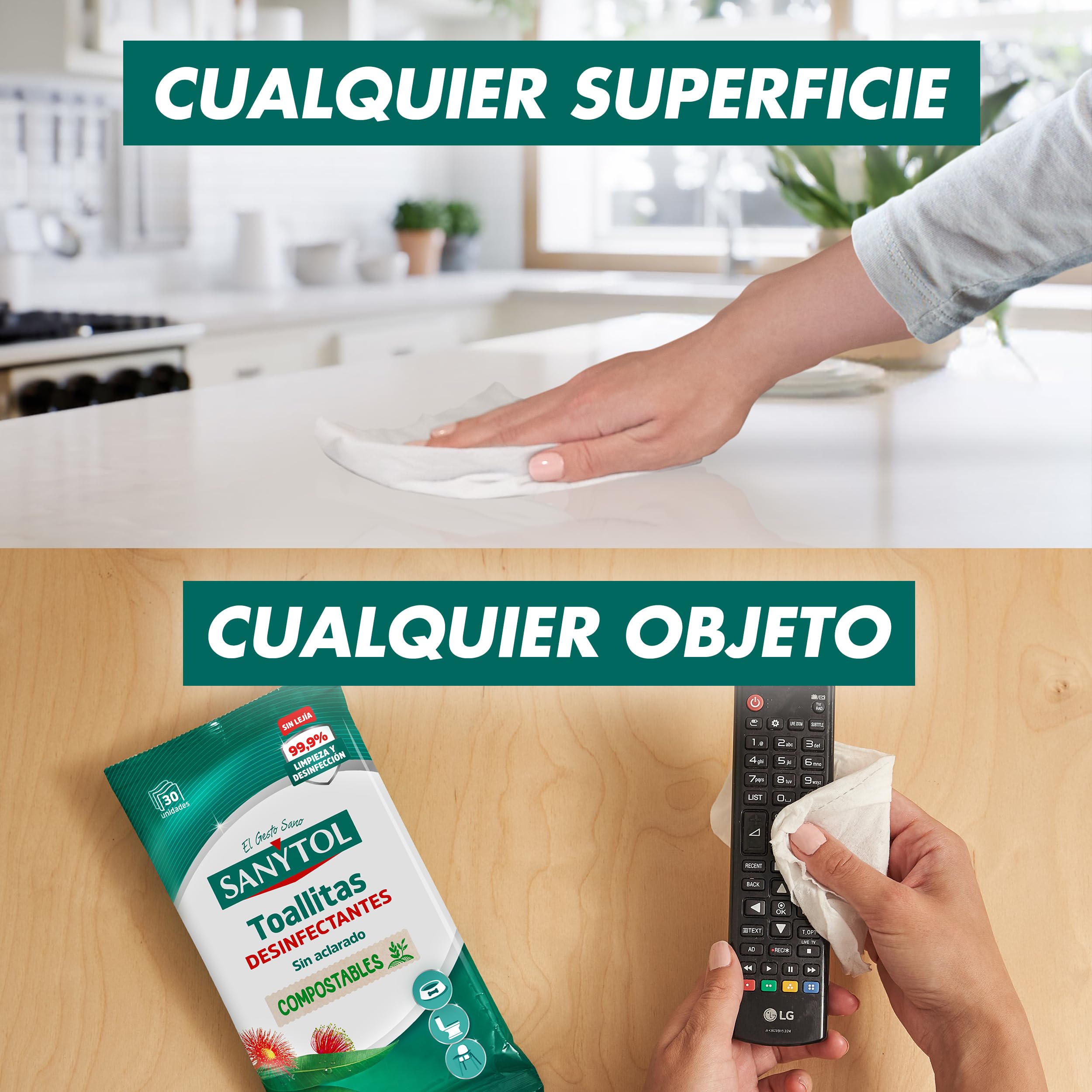 Sanytol Desinfectantes Multiusos - X 30 Toallitas, 1