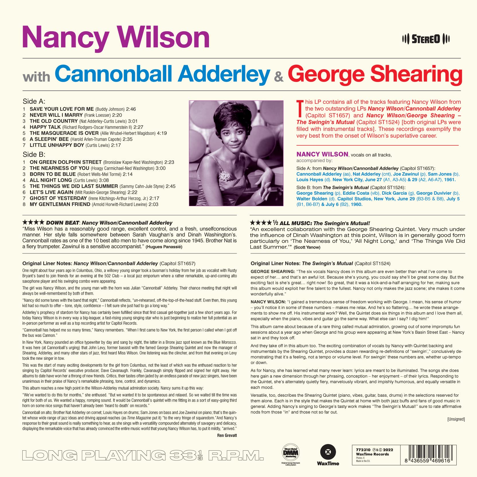 Nancy Wilson with Cannonball Adderley & George Shearing