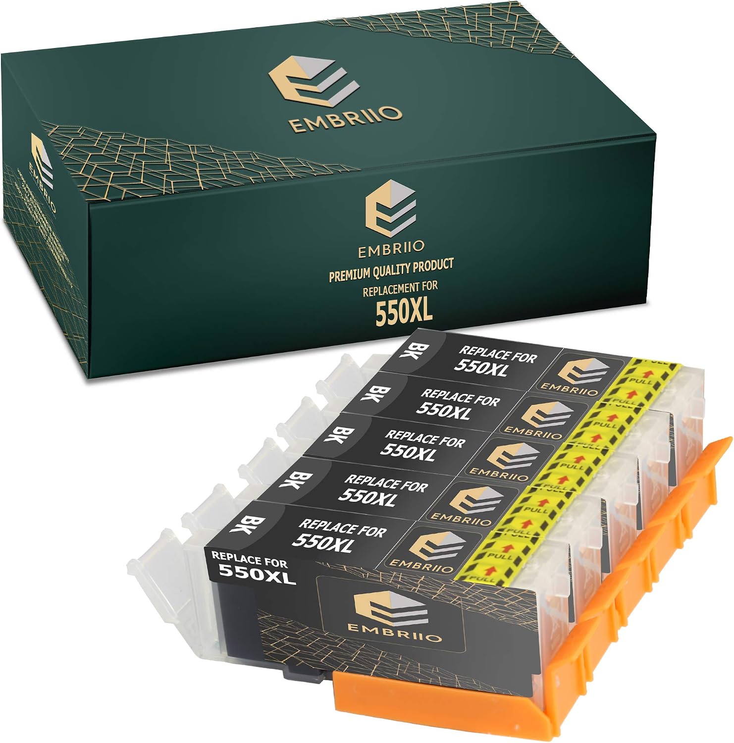 EMBRIIO PGI-550XL PGI-550PGBK, 5 Black