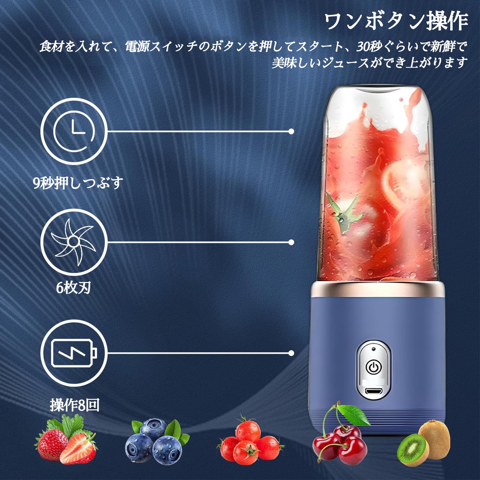 約30秒で美味しい新鮮ジュースが作れる❣驚くほど滑らかな仕上がり♪❤ジューサー Amazon | Angashion ジューサー ミキサー 野菜 果物 ジュース