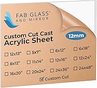 Vista 30 de Fab Glass and Mirror Hoja acrílica de plástico PET de 16 x 20 pulgadas de grosor para protección de estornudos, proyectos de manualidades, plexiglás