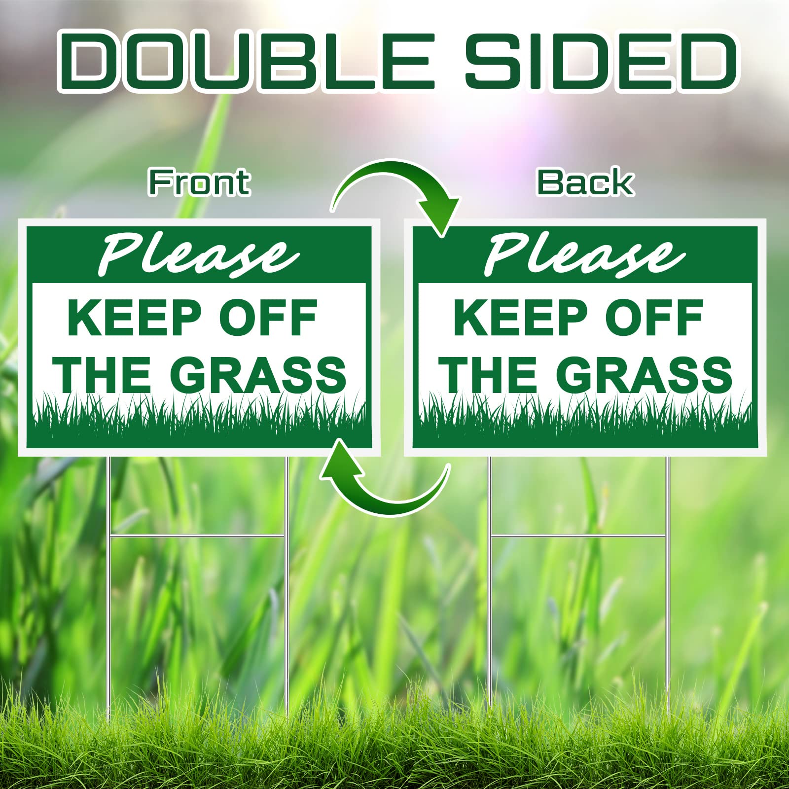 2 Schilder „Keep Off Grass“ Mit Metallspieß ? Produktbild-Vorschau 6