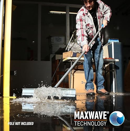 Miniatura 3 de Unger AquaDozer MAX - Escobilla de limpieza profesional para suelos rectos de superficie lisa de 24 pulgadas, limpiador de inundaciones para suelos